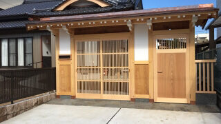 数寄屋門・・・ポスト取り付け