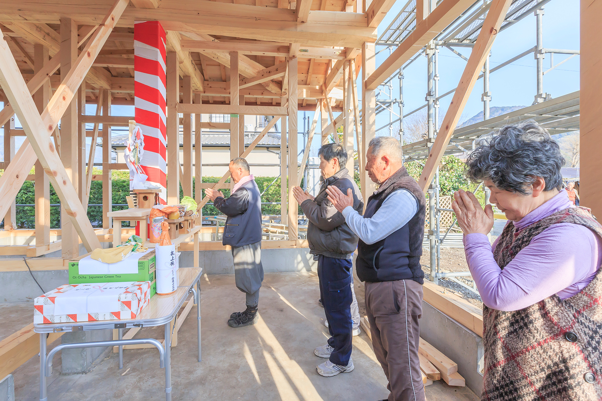 豊橋の注文住宅ながら・加藤建築による頑強な構造見学会の様子