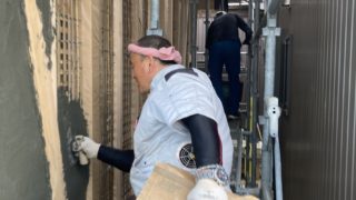 竹小舞が終わり・・・壁塗り