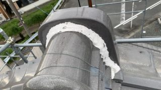 棟の取り合い漆喰